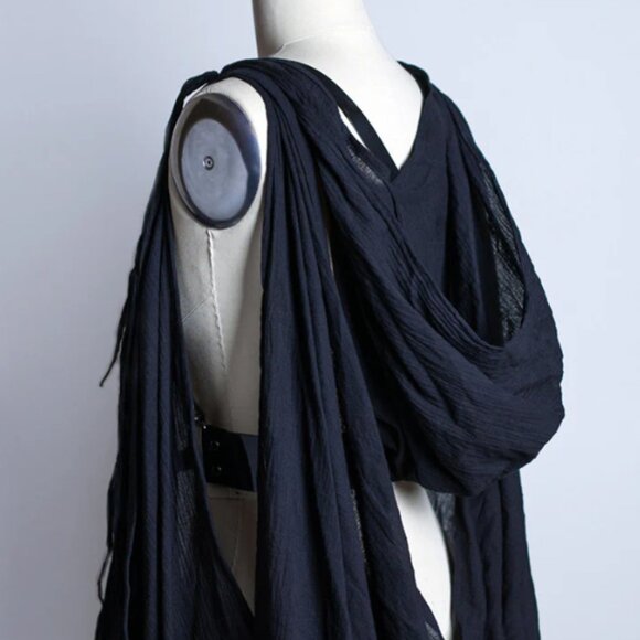 Apatico Draped Cape Harness Black Vegan Leather - Picture 2 of 4